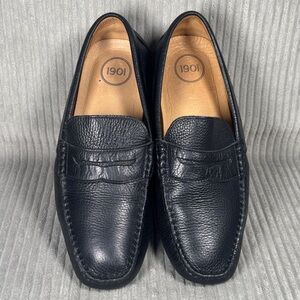 1901 Nordstrom Men's Black Leather Slip-On Driving  Loafers M07915 Sz. 10M